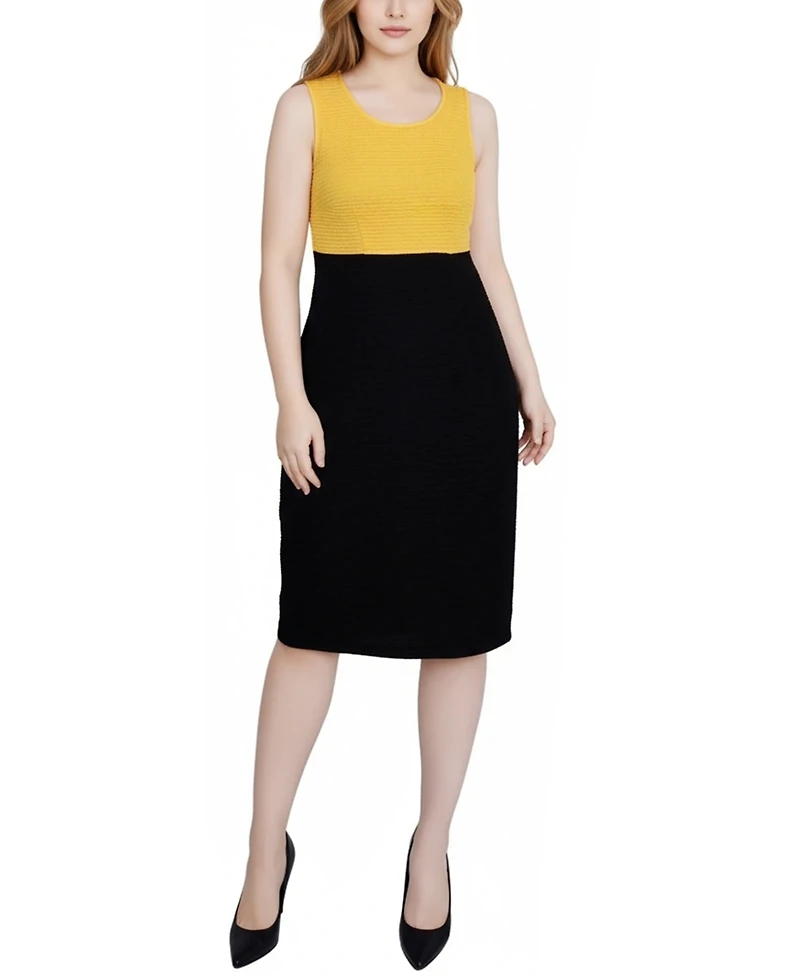 Ny Collection Women's Lace-Detail 2 Piece Textured Knit Dress Set