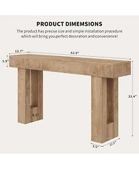 gaomon 63" Long Console Table, Wooden Entry Table for Entryway, Rustic Sofa Tables Behind Couch, Foyer Hallway Tables for Entryway