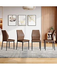 Streamdale Furniture Set of 4 Dining Chairs, Shell Pattern
