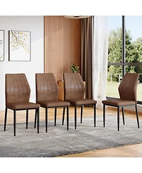 Streamdale Furniture Set of 4 Dining Chairs, Shell Pattern