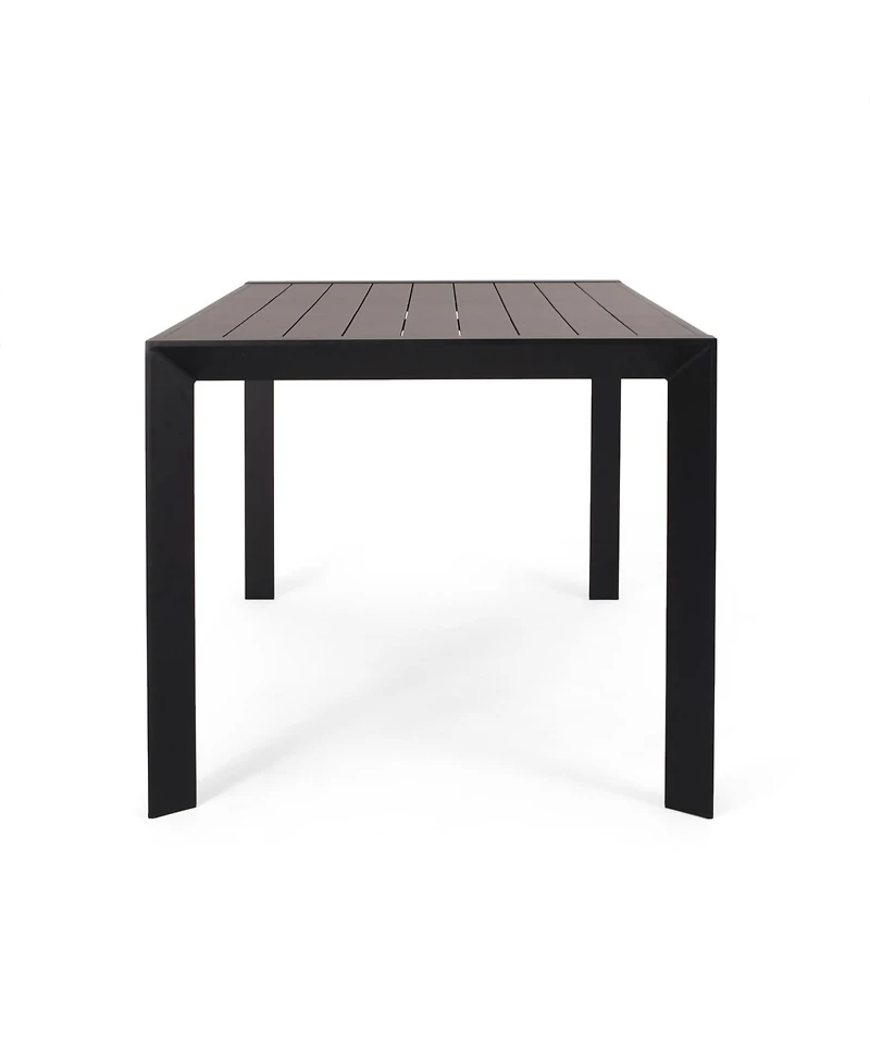 Streamdale Furniture Modern Aluminum Slat Outdoor Dining Table