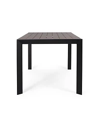 Streamdale Furniture Modern Aluminum Slat Outdoor Dining Table