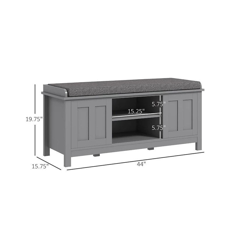 Slickblue Compact Shoe Bench with Hidden Storage