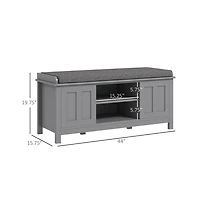 Slickblue Compact Shoe Bench with Hidden Storage