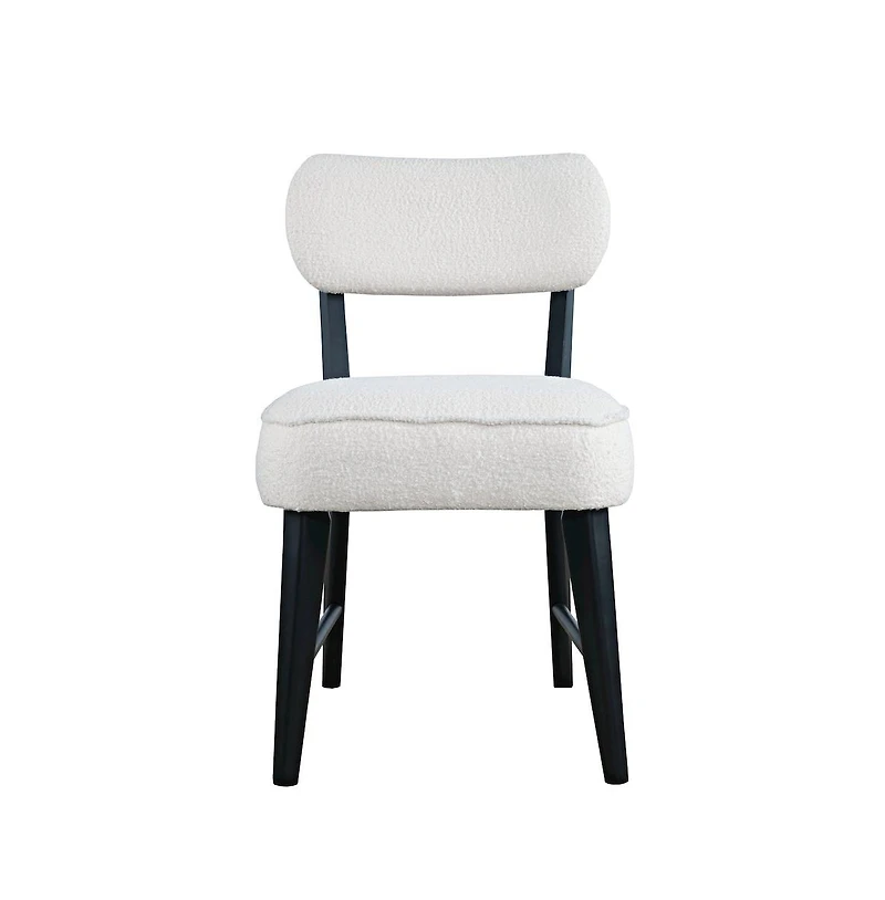 Wes Mid-Century Modern Boucle Upholstery Dining Chair (Set of 2)