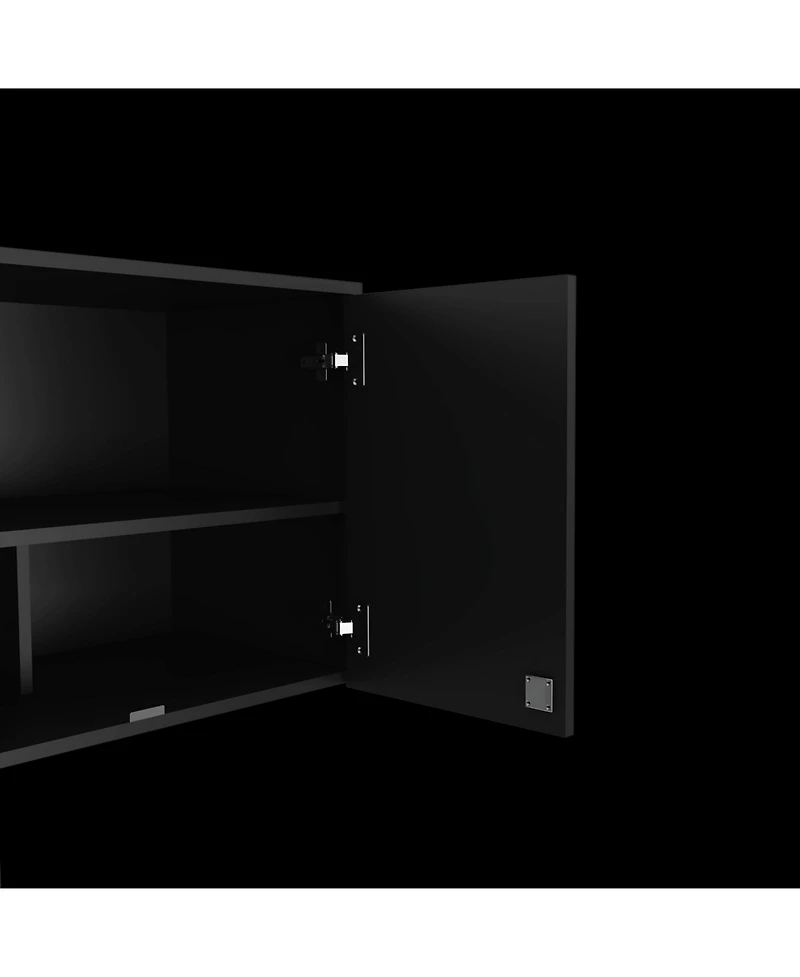 Lovmor Sturdy Locker with 3 Interior Shelves Metal Hardware Padlock and Key for Secure Storage