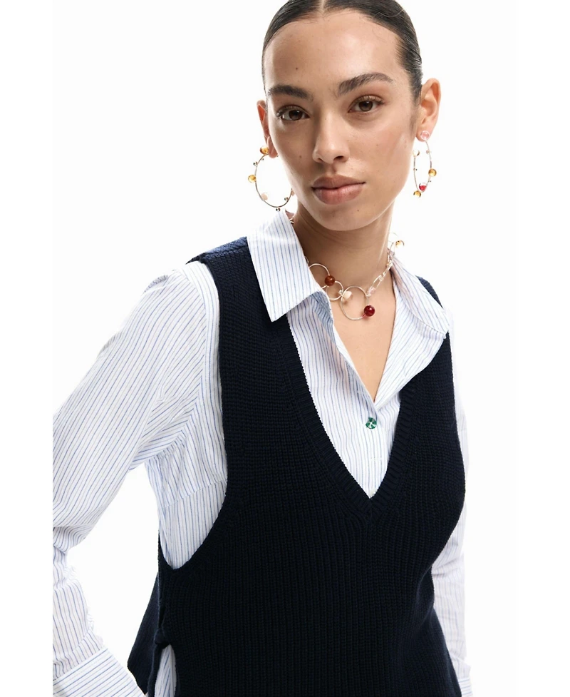 Desigual Women's Shirt with detachable vest