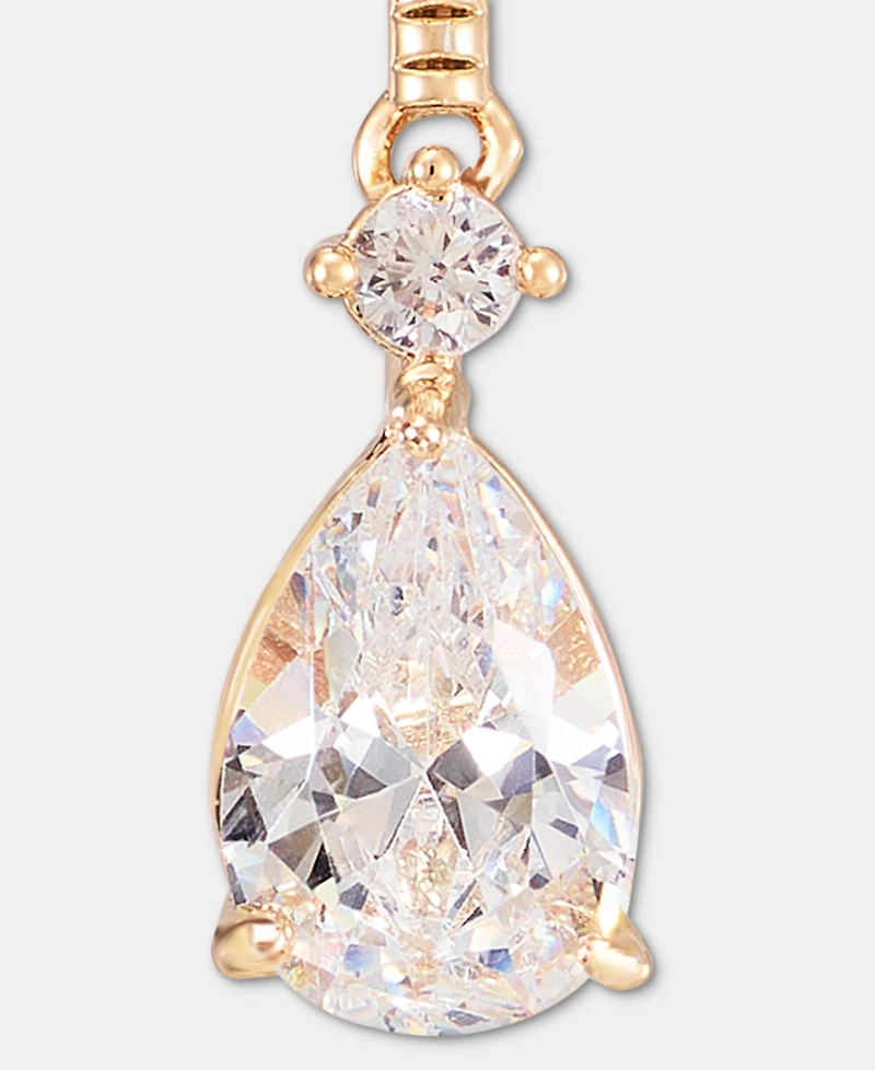 Anne Klein Cubic Zirconia Linear Drop Earrings