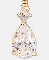 Anne Klein Cubic Zirconia Linear Drop Earrings