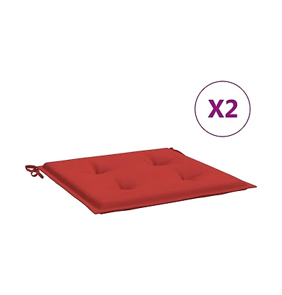 vidaXL Chair Cushion Set of 2 Red Oxford fabric, Foam fiber Medium