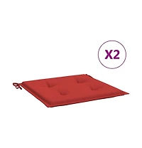 vidaXL Chair Cushion Set of 2 Red Oxford fabric, Foam fiber Medium