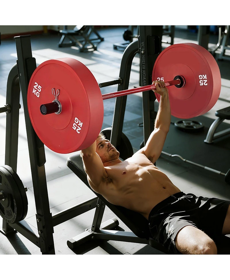 Sugfit 4FT Barbell Bar 2-Inch Olympic Weight Bar Knurled Grip 550 Lb Capacity