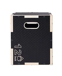 Sugfit 3-in-1 Plyo Jump Box 16/14/12" Wooden Agility Training Box