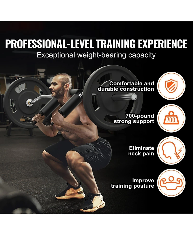 Sugfit Safety Squat Bar 700 Lb Capacity with Shoulder and Arm Pads