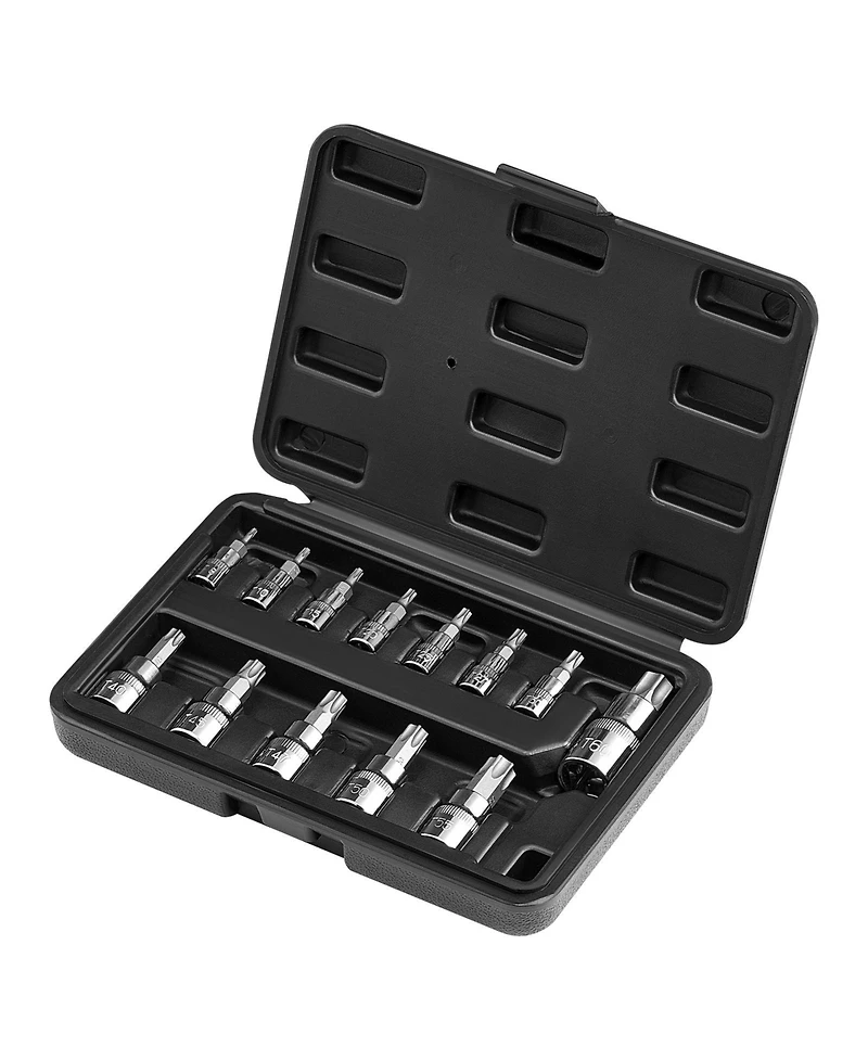 Sugfit 13-Piece Torx Bit Socket Set with T8-T60 Sizes & Secure Storage