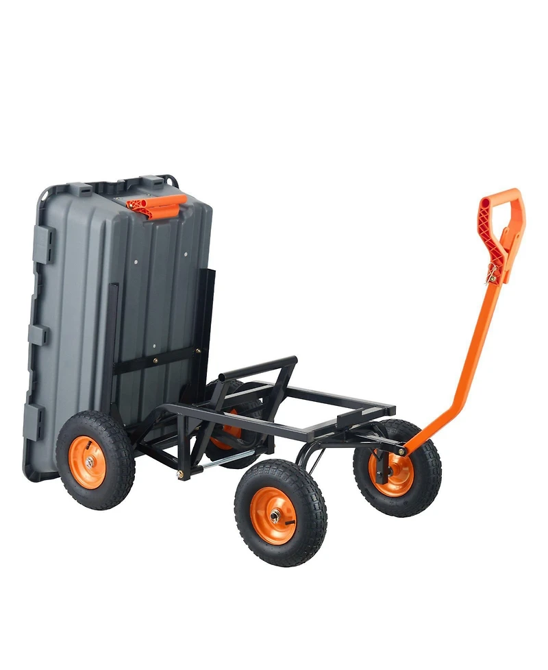 Sugfit Heavy-Duty Dump Cart with 1500 lbs Capacity & Large Wheels