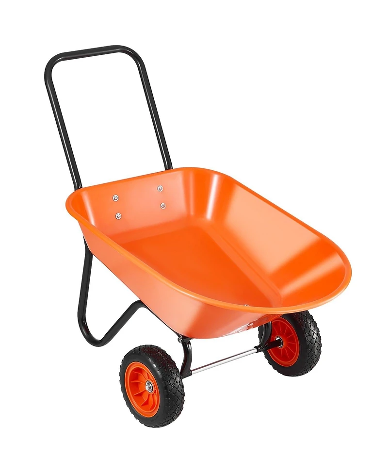 Sugfit 2-Wheel Wheelbarrow with 5 Cu.Ft Capacity & Easy-Grip Handle