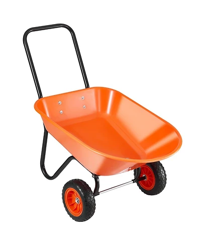 Sugfit 2-Wheel Wheelbarrow with 5 Cu.Ft Capacity & Easy-Grip Handle