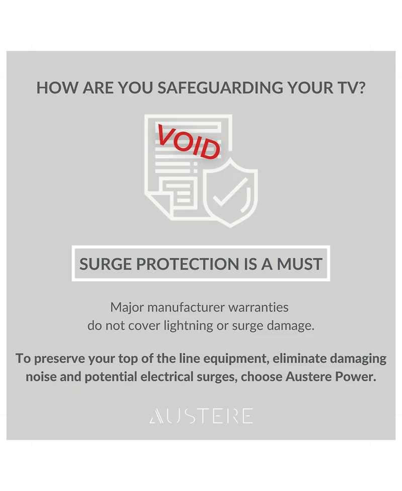 Austere V Series Power 4-Outlet Surge Protector With Omniport Usb & 20W Usb-c Pd Port