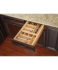 Rev-a-Shelf 15'' Tiered Cutlery Drawer Organizer with Soft-Close, 4WTCD-18HSC-1