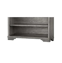 Westwood Design Foundry Traditional Wood Bookcase in Brushed Pewter