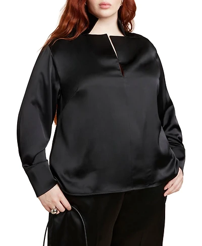 Eloquii Women's Deconstructed Neckline Blouse