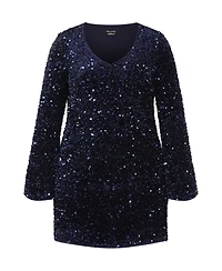 City Chic Plus Sequin Neptune Dress
