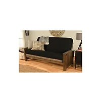 Kodiak Furniture Washington Frame-Rustic Walnut Finish-Canton Black Mattress