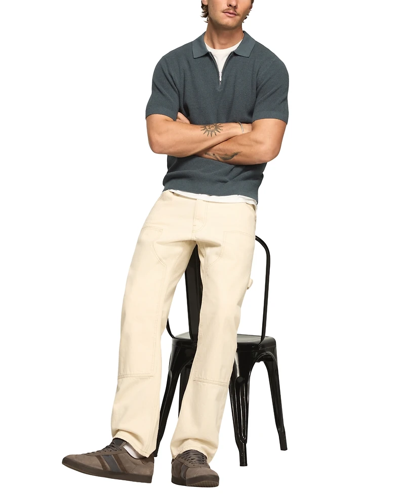 Lucky Brand's Men's Quarter-Zip Polo Sweater