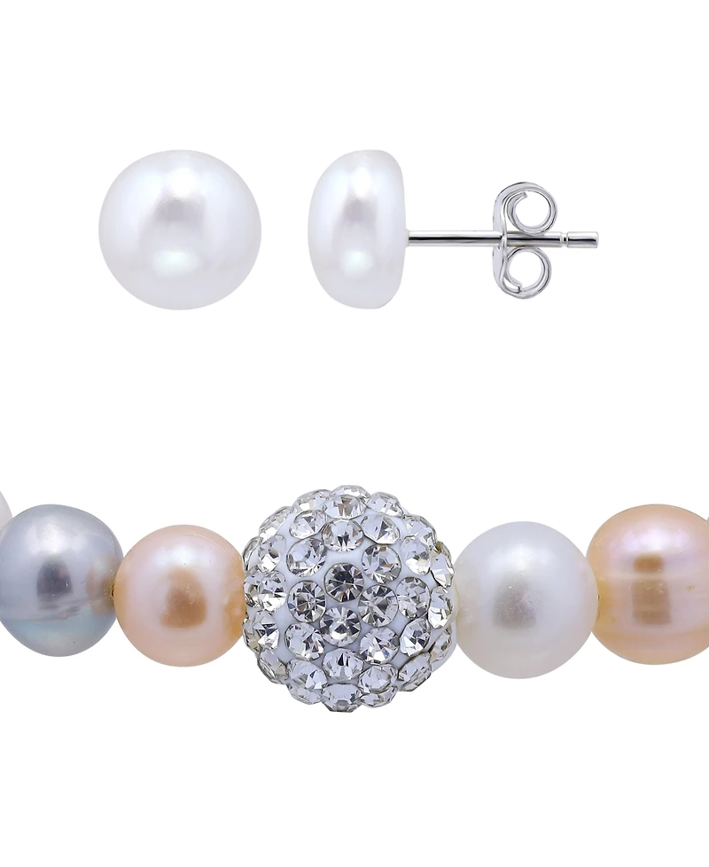 Giani Bernini 2-Pc. Freshwater Pearl Bracelet and Stud Earrings Set