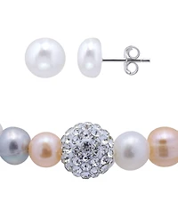Giani Bernini 2-Pc. Freshwater Pearl Bracelet and Stud Earrings Set