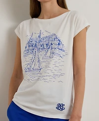 Lauren Ralph Petite Graphic Short-Sleeve T-Shirt