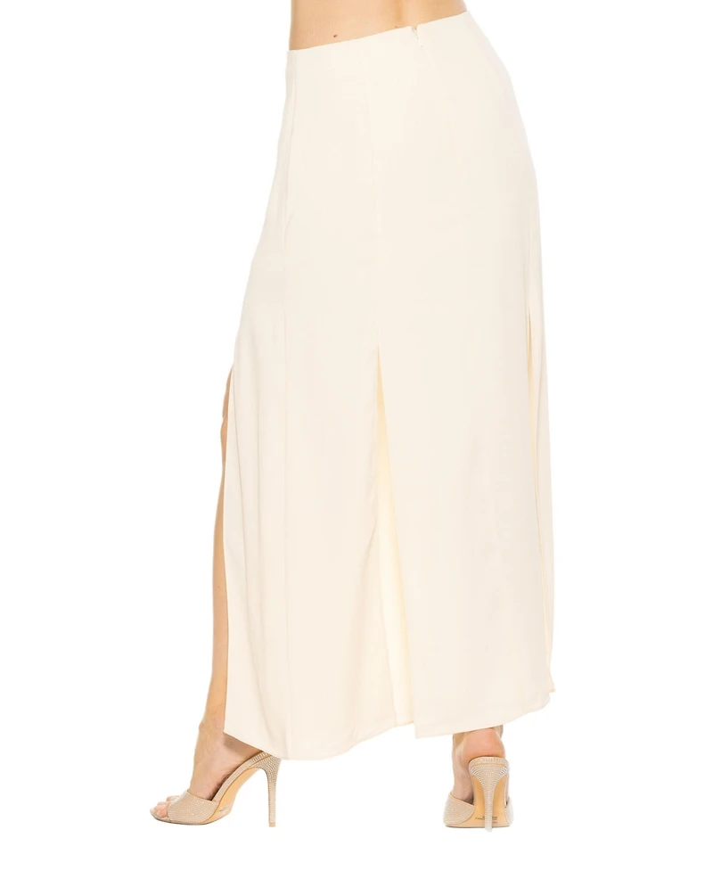 Alexia Admor Women's Sansa Maxi Skirt With Front Side Slit Detail