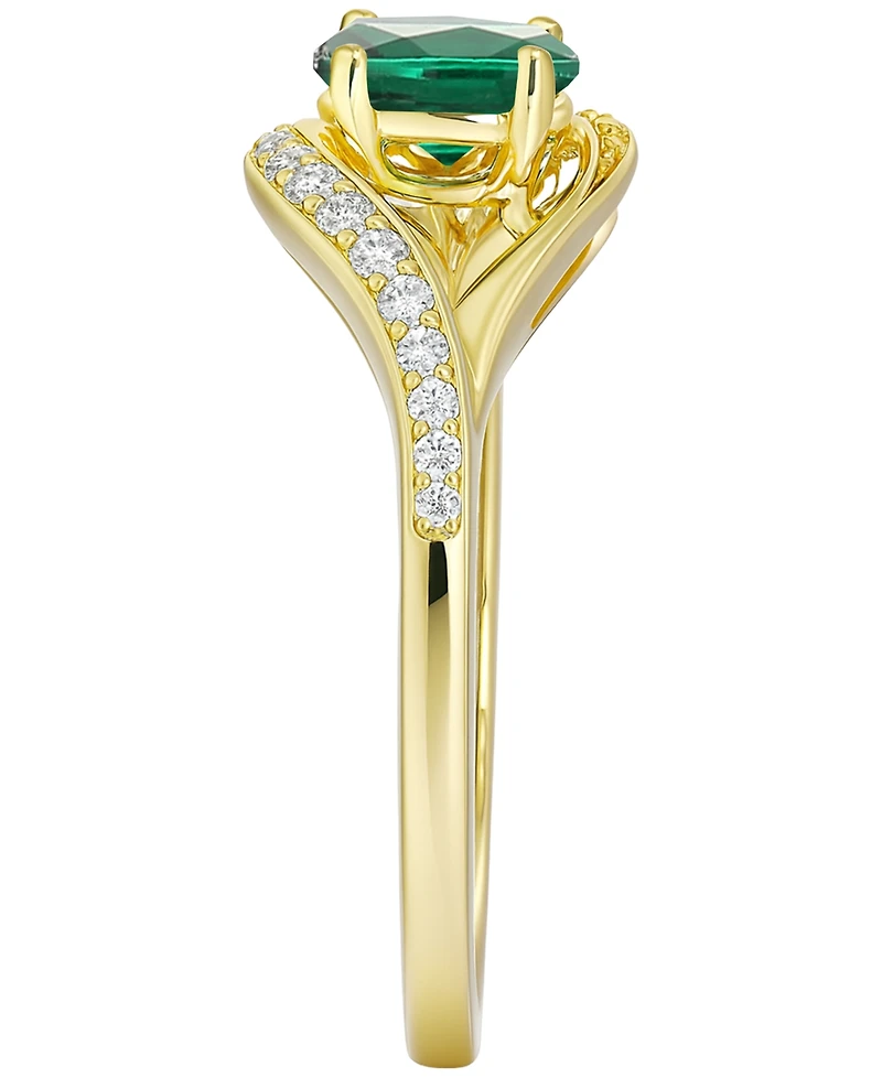 Macy's Lab Grown Multi Gemstone Ring Sterling Silver (also 14k Gold Over Silver)