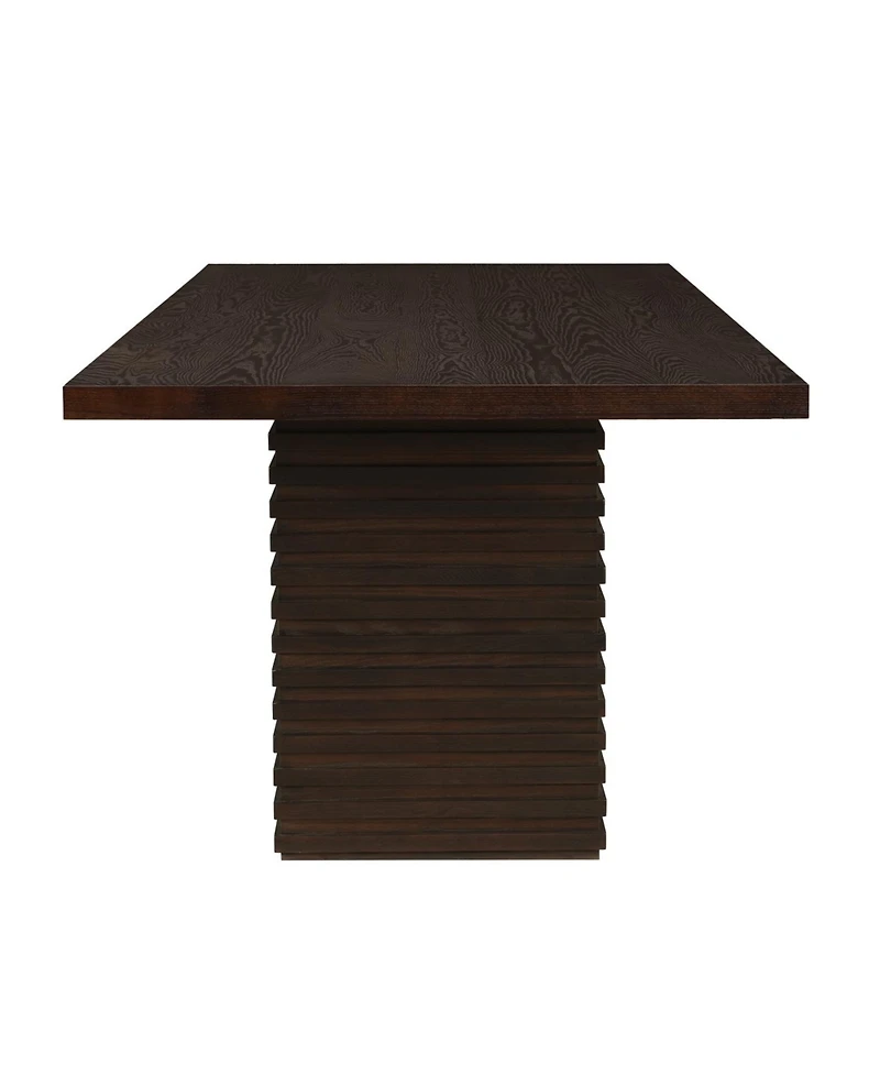 Streamdale Furniture Espresso Industrial Dining Table (Seats 6-10)