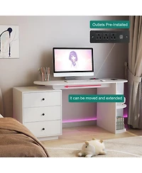 Streamdale Furniture Streamdale Modern Expandable Home Office Desk with Storage & Hutch