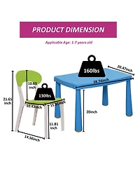 Streamdale Furniture 3-Piece Kids Table & Chair Set | Reading, Preschool