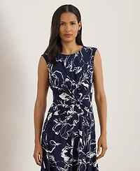 Lauren Ralph Women's Floral Twist-Front Jersey Dress