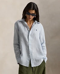 Polo Ralph Lauren Women's Classic Fit Striped Spread Collar Shirt