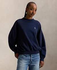 Polo Ralph Lauren Women's Oversized Back-Logo Crewneck Top