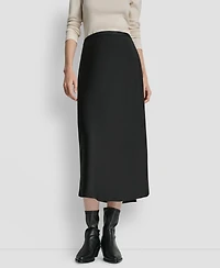 Dkny Jeans Women's Logo Elastic Waistband Slip Skirt