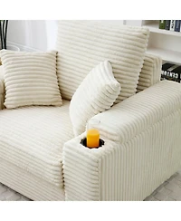 Streamdale Furniture Streamdale Oversized Accent Chair with Ottoman, Modern Comfy Armchair