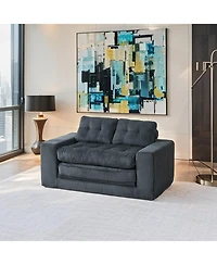 Streamdale Furniture Loveseat Sofa Bed with Memory Foam, Steel Frame, No Assembly