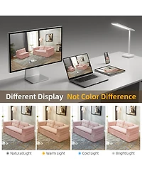 Streamdale FurnitureMulti-Functional Sectional Sofa Bed with Chaise Lounge, King Size, Baby Pink