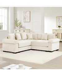 Streamdale Oversized Cloud Modular Sectional Couch, Convertible, Deep Seat, Cream