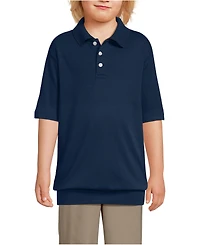 Lands' End Girls School Uniform Short Sleeve Banded Bottom Polo Shirt