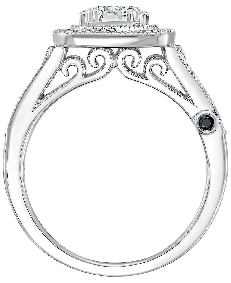 Macy's Diamond Cushion Top Engagement Ring (3/4 ct. t.w.) in 14k White Gold