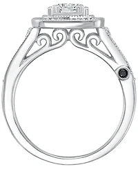 Macy's Diamond Cushion Top Engagement Ring (3/4 ct. t.w.) in 14k White Gold