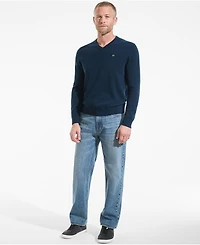 Lands' End Big & Tall Fine Gauge Cashmere V-neck Sweater