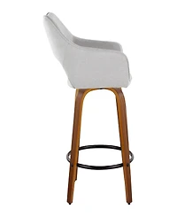 Lumisource Fabric Mustang Contemporary Fixed-Height Counter Stool, Set of 2